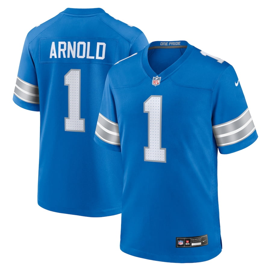 Men's Detroit_Lions Terrion Arnold Blue 2024 NFL Draft First Round Pick
