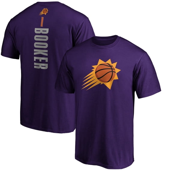 Men's Devin Booker Purple Phoenix Suns Playmaker Name & Number T-Shirt