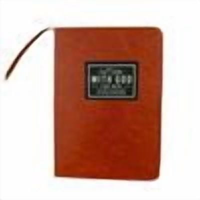 Men's Devotional Journal - Brown Faux Leather 1-Minute Daily Bible Reading & Prayer Notebook with Scripture, Ribbon Marker - Spiritual Growth Gift for Men