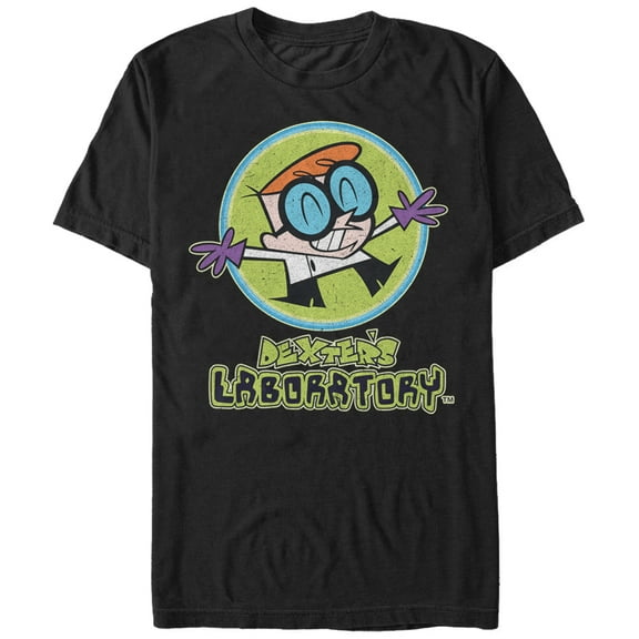 Men's Dexter's Laboratory Logo Graphic Tee Black Small
