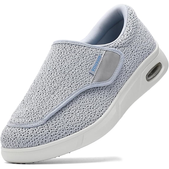 Men's Diabetic Shoes Extra Wide Width, Slip On Walking Sneakers for Swollen Feet & Edema, Orthopedic Shoes with Arch Support for Elderly Foot Pain Relief