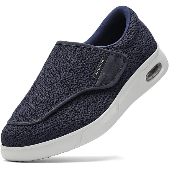 Men's Diabetic Shoes Extra Wide Width, Slip On Walking Sneakers for Swollen Feet & Edema, Orthopedic Shoes with Arch Support for Elderly Foot Pain Relief