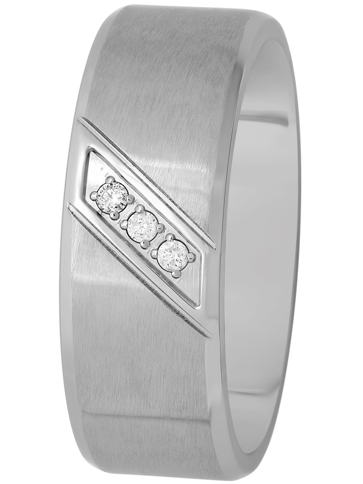 Men's diamond hotsell accent wedding bands