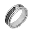 thumbnail image 1 of Men's Diamond Accent Stainless Steel with Gray Carbon Fiber Ring, 8mm, 1 of 5
