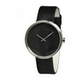 thumbnail image 1 of Men's Diamond Black Leather Black Analog Watch, 1 of 4