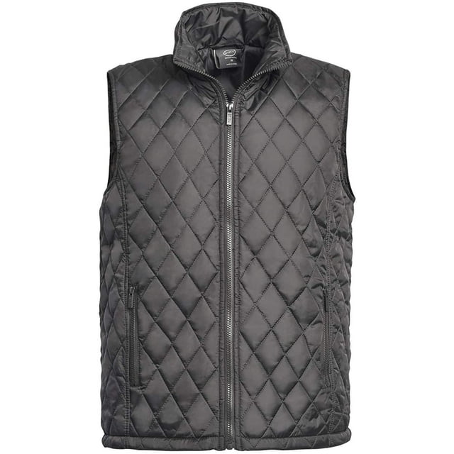Men's Diamond Quilted Puffer Vest 3XL, Dark Grey
