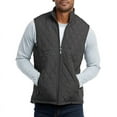 thumbnail image 1 of Men’s Diamond Quilted Puffer Vest Full Zip Up With Zippered Pockets Stand Collar Lightweight Causal Sleeveless Jacket Warmth Fall Winter Menswear Tops, 1 of 3