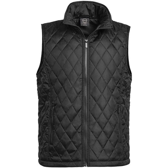 Men's Diamond Quilted Puffer Vest M, Black