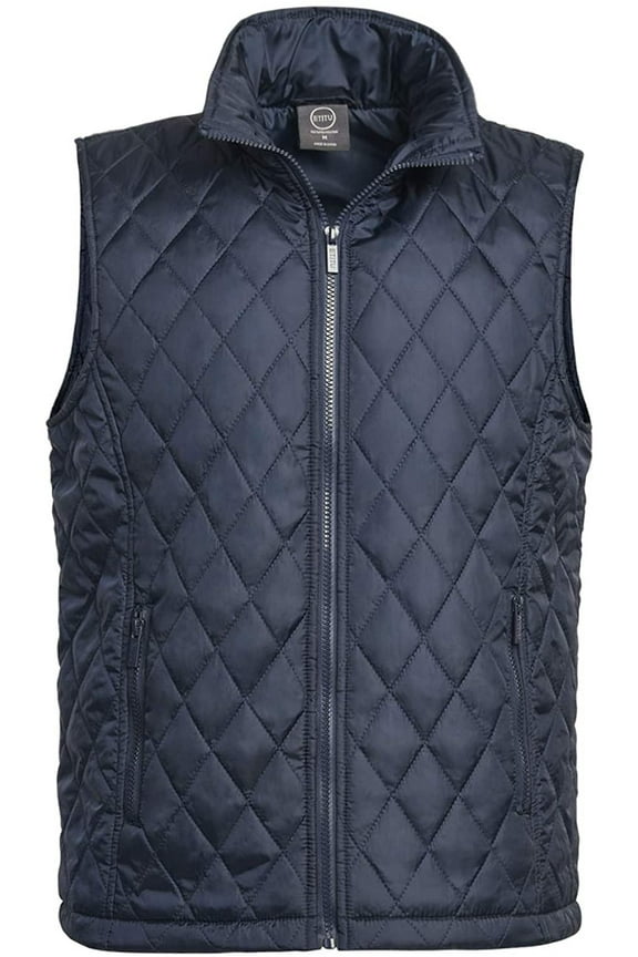 Men's Diamond Quilted Puffer Vest S, Navy