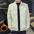 Men's DiamondShaped Jacket for Casual Winter with StandUp Pocket Plus