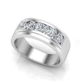 thumbnail image 1 of Men's Diamond Wedding Band 1.50 cttw 18K White Gold (G,VS), 1 of 4