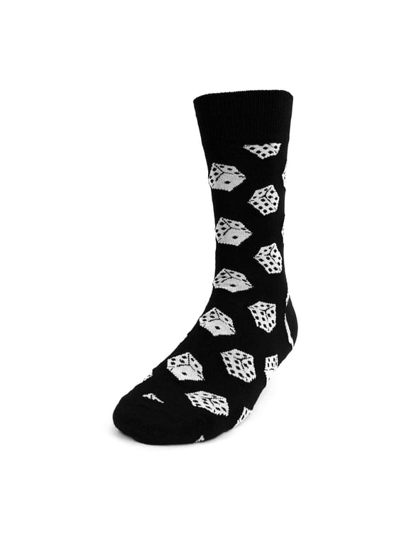 Men's Dice Novelty Socks Black