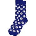 thumbnail image 1 of Men's Dice Pattern Crew Novelty Socks - Blue, 1 of 2