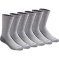 thumbnail image 1 of Men's Dickies 6-pack Dri-Tech Comfort Moisture-Control Crew Socks Color: Gray Size: 6-12, 1 of 2