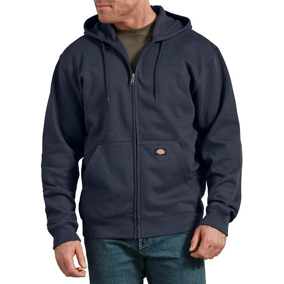 Dickies Men's Full Zip Fleece Hoodie X-Large Dark Navy