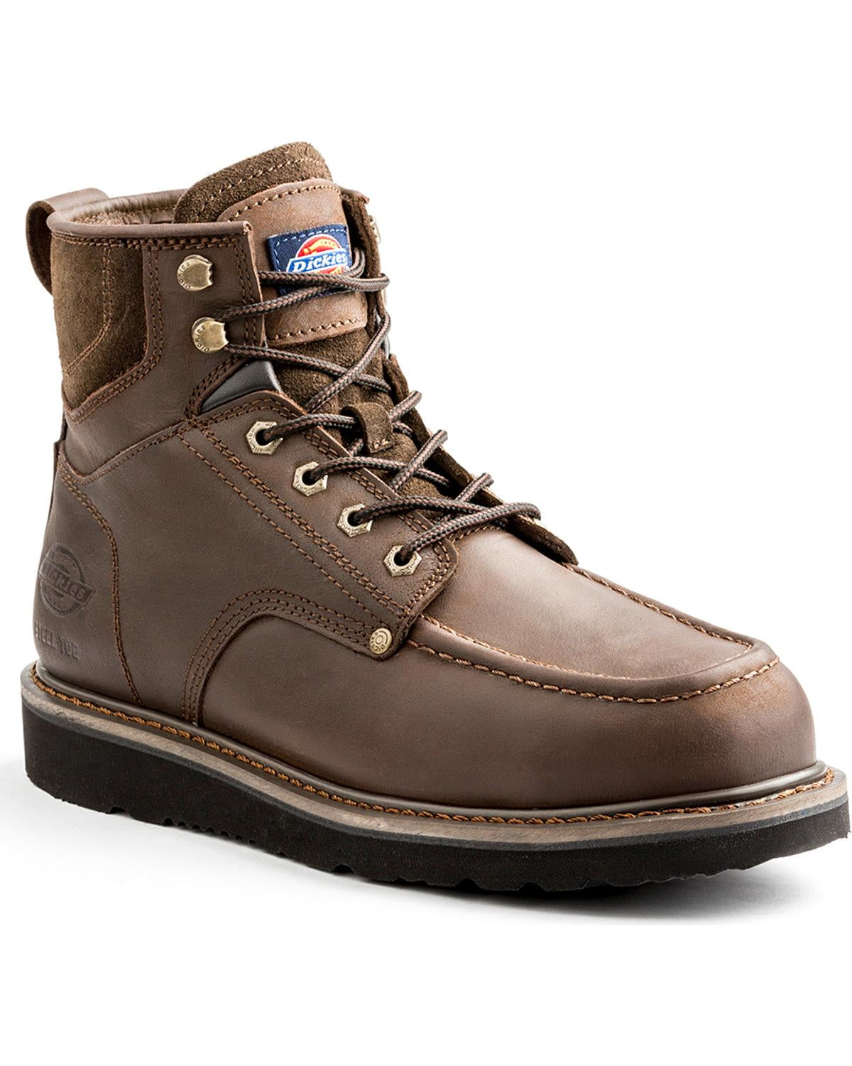 Men s Dickies Outpost 6 Work Boot Brown Full Grain Leather 7 M