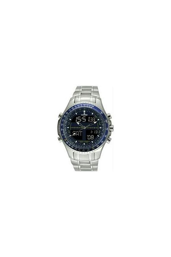 Men's Digital Alarm Chronograph World Time Blue Dial - Watch