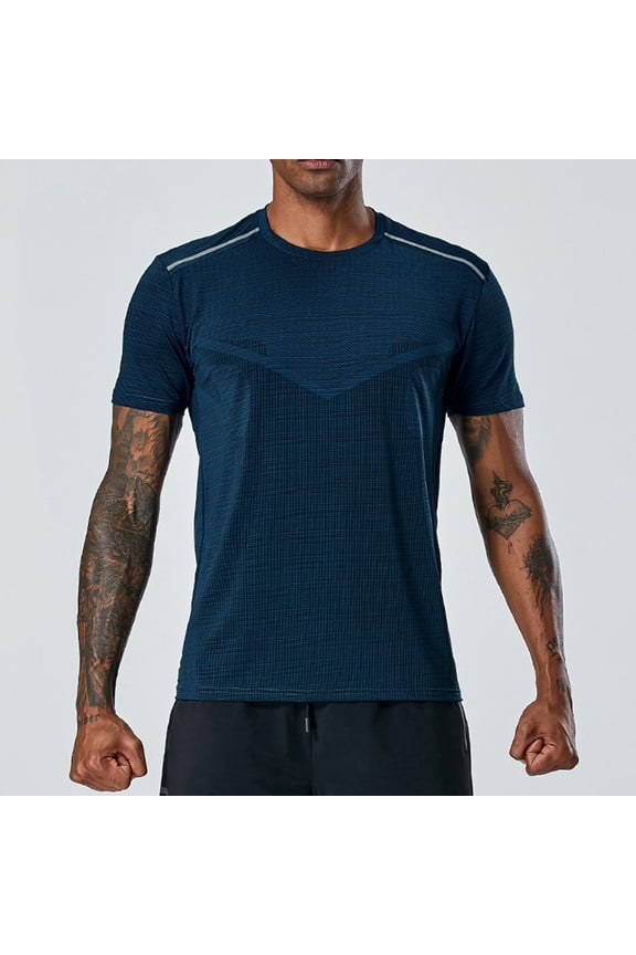 Men's Digital Print Ice Silk T-Shirt Breathable For Summer Fitness Running