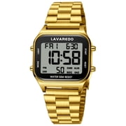 Mens Digital Sport Watch - LED Display, Stainless Steel Strap, Date, Alarm, Stopwatch,Water-Resistant Man Watch Ideal Gift for Men