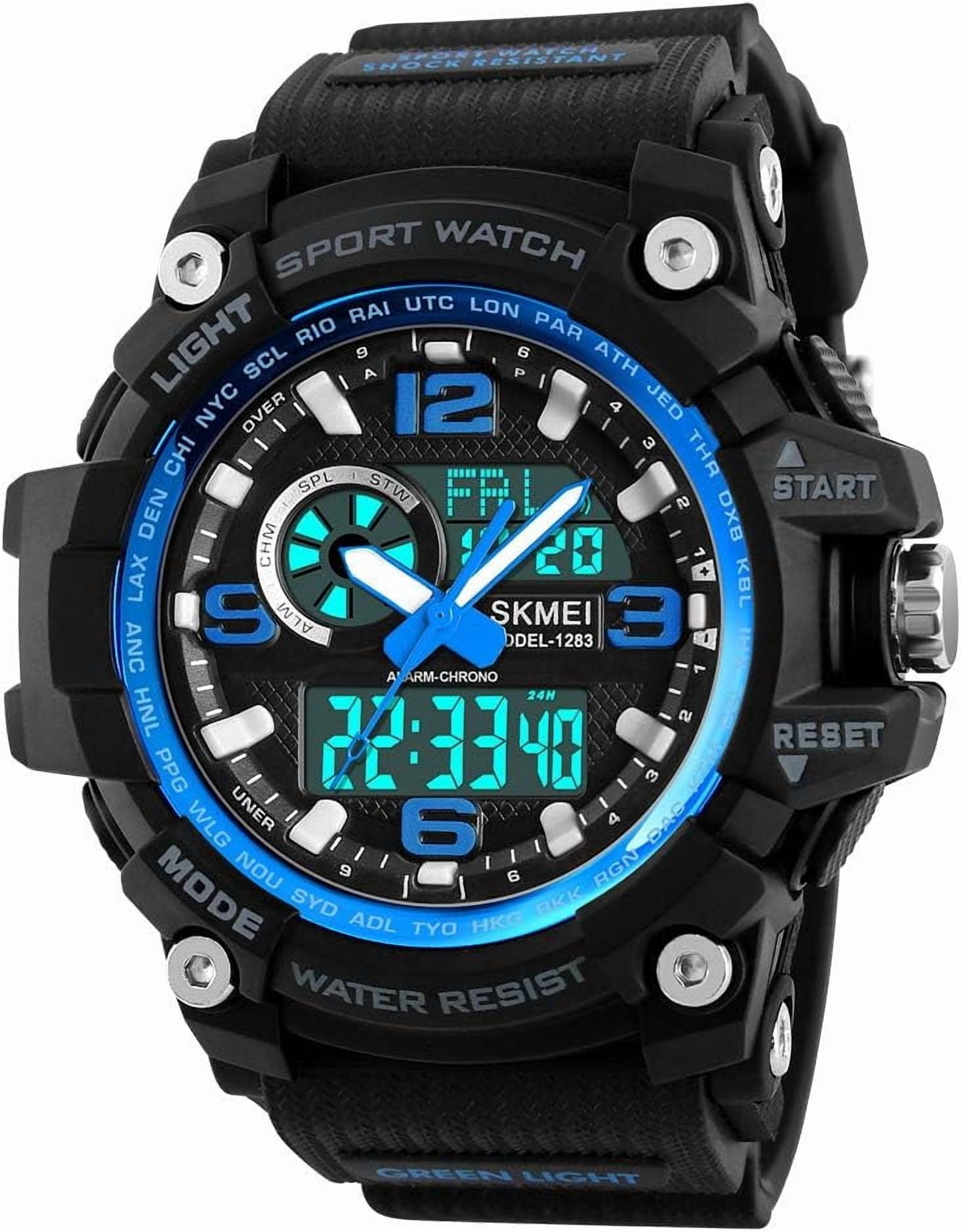 Large Face Digital Sport Watch 5ATM Waterproof Alarm Stopwatch Military Findtime Mens Digital Watch Tactical Waterproof Large  main image 2