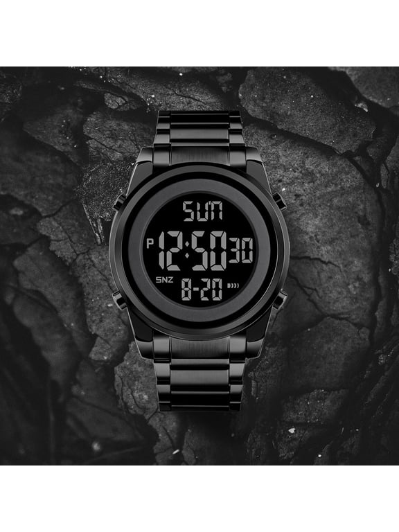 Men's Digital Sports Watch Outdoor, Water Resistant 50M, Luminous Display, Stopwatch Alarm Calendar, Rugged for Hiking Camping Running Swimming