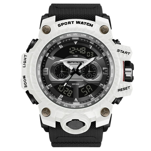 Men's Digital Sports Watch - Rugged Outdoor Multifunction Military Watch with Stopwatch, Alarm, Water Resistant, Shockproof, Luminous for Hiking, Camping, Running