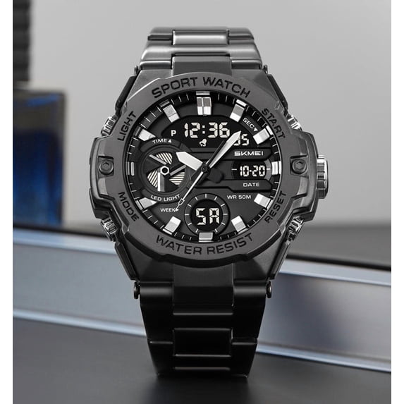 Men's Digital Sports Watch Waterproof | Luminous Display, Rugged Shockproof Case, Stopwatch, Alarm | Outdoor Hiking Running Swimming Durable Strap Long Battery Life