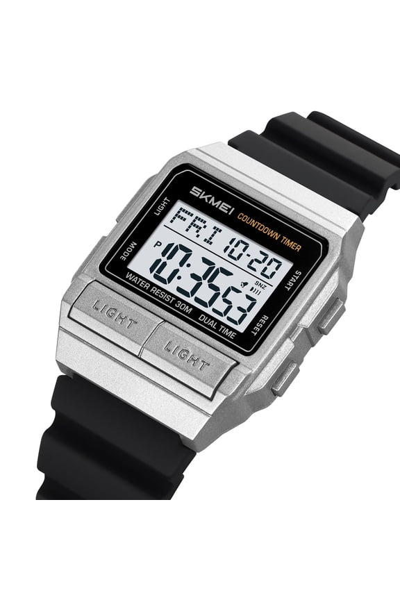 Men's Digital Sports Watch, Waterproof Shock Resistant with Luminous Display, Stopwatch, Alarm, Calendar for Hiking, Camping, Running, Swimming