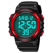 Men's Digital Sports Watch With Stopwatch/Alarm/Dual Time/ LED Backlight Outdoor Sports Waterproof Watch PU Strap Gifts for Man Christmas Gifts