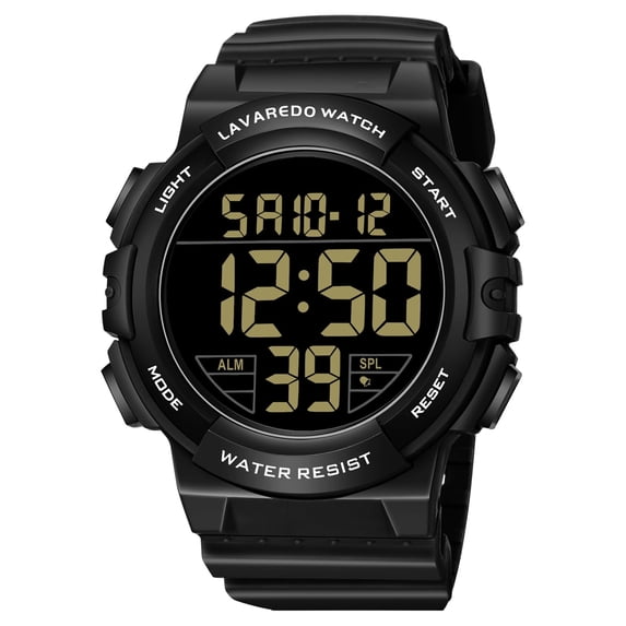 Men's Digital Sports Watch With Stopwatch/Alarm/Dual Time/ LED Backlight Outdoor Sports Waterproof Watch PU Strap Gifts for Man Christmas Gifts