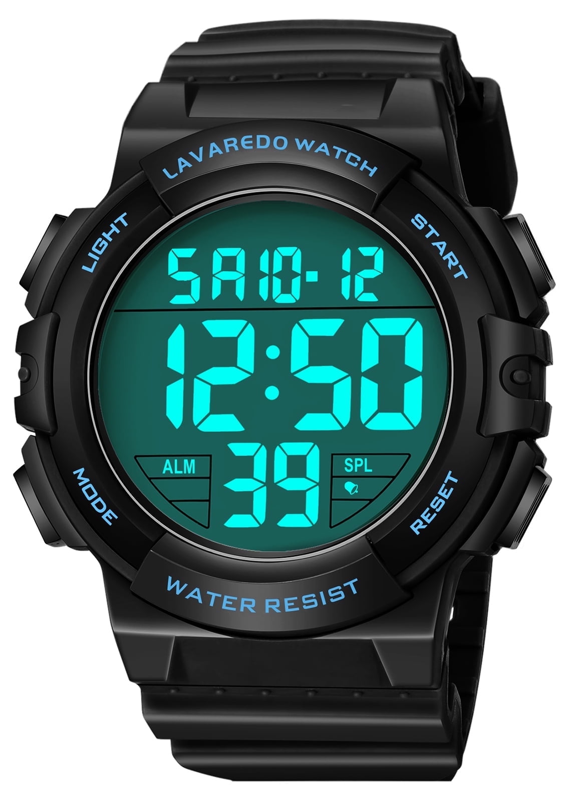 Bomieux Men's Digital Sports Watch Waterproof 50m with Stopwatch Alarm ...