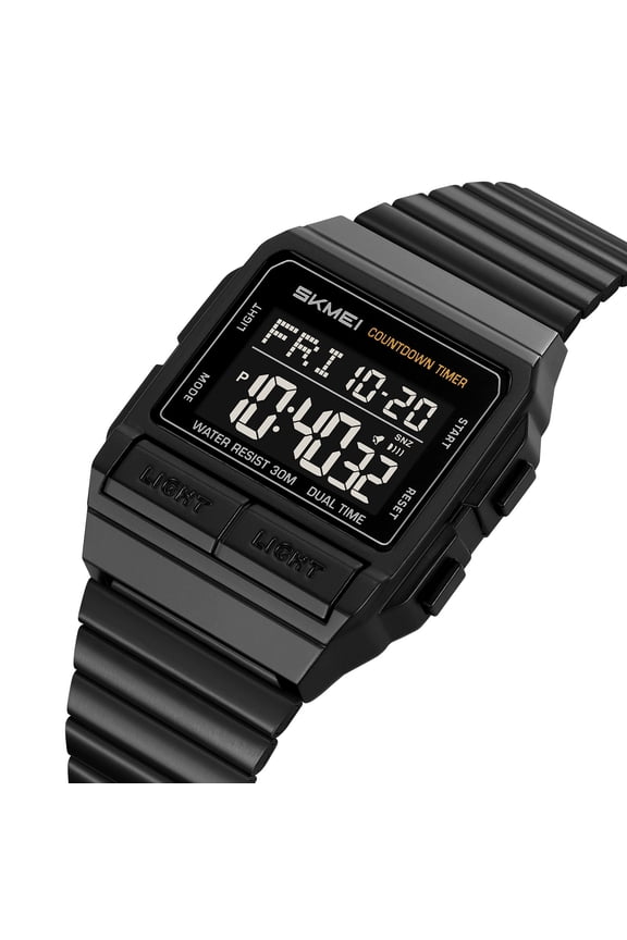 Men's Digital Sports Watch with Luminous Display, Waterproof for Hiking, Running, Swimming, and Outdoor Activities