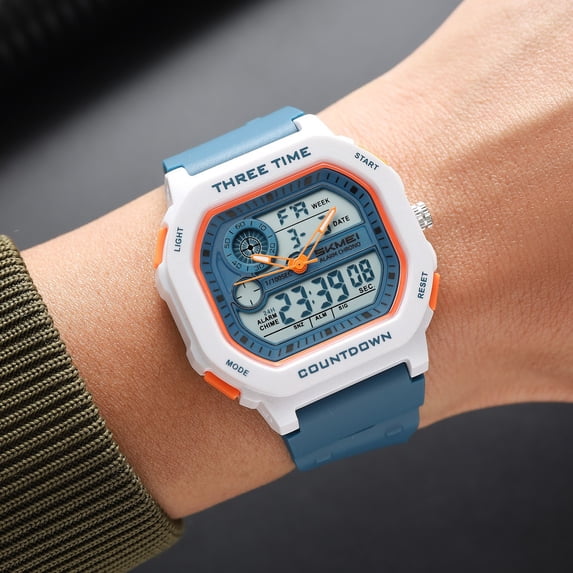 Men's Digital Watch | 50M Waterproof | LED Backlight | 1/100 Sec Chronograph | Daily Alarm | Date/Day Display | Shockproof Sports Watch for Men