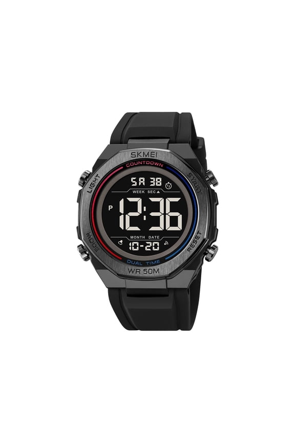 Men's Digital Watch for Students, Multi-Functional Alarm Clock, Water-Resistant Sports Wristwatch with Timer and Stopwatch, Lightweight and Comfortable Design