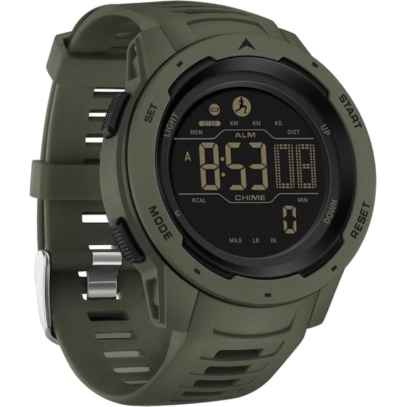 Men's Digital Watch Waterproof Pedometer Watches Sport Watch Step ...