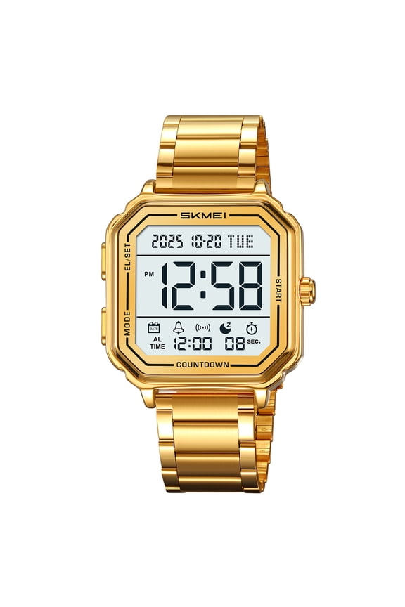 Men's Digital Watch with EL Backlight Business Sports Military Men Watches Waterproof