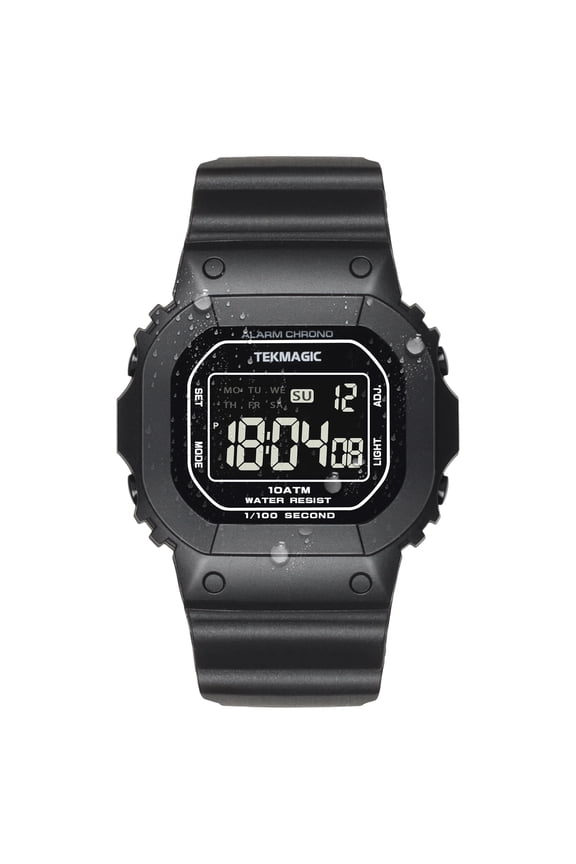 Men’s Digital Wrist Watch Suitable for Swimming and Diving 10 ATM 330ft Waterproof with Backlight, Alarm Clock, Stopwatch, Calendar, Dual Time Display
