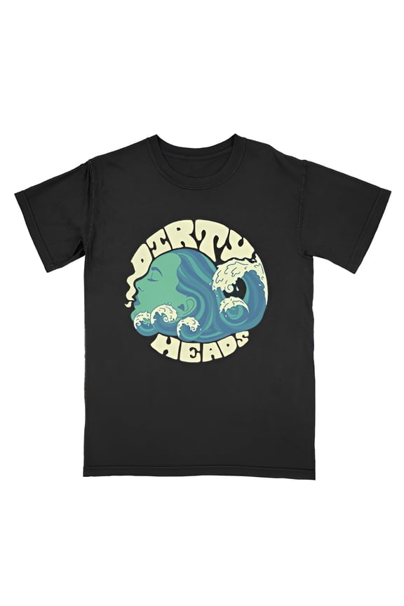 Men's Dirty Heads Hair Waves T-shirt X-Large Black