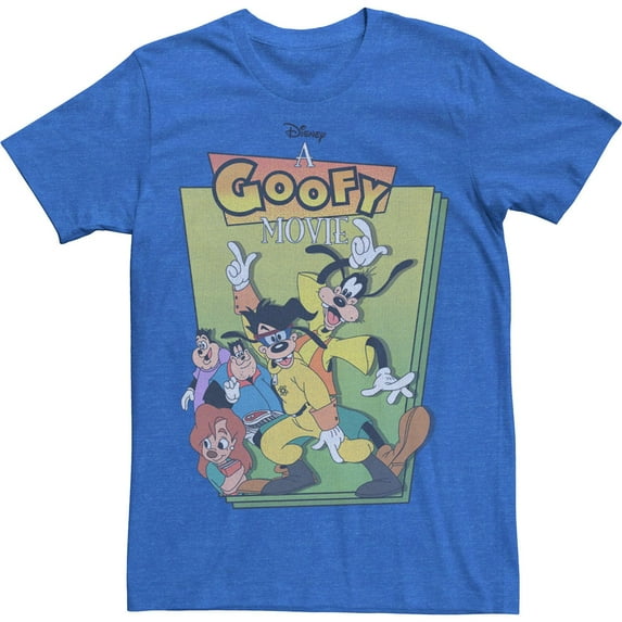 Men's Disney A Goofy Movie Group Shot Cover Tee Color: Royal Heather Size: XL