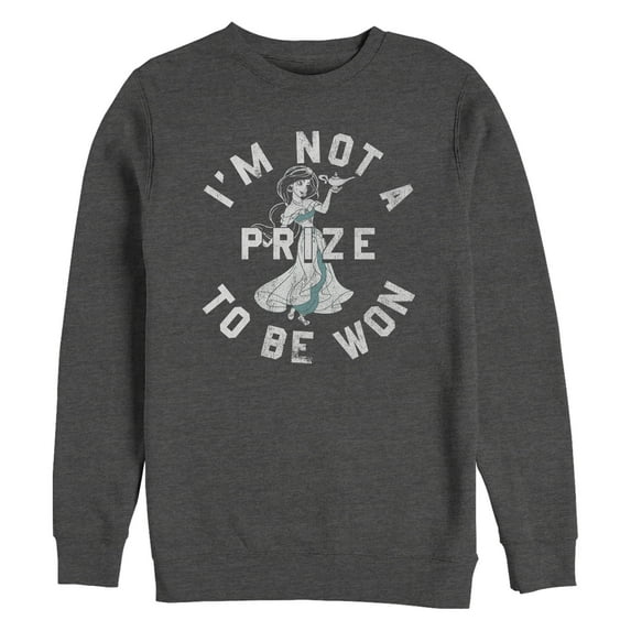 Men's Aladdin Jasmine I'm not a Prize to be Won Distressed  Sweatshirt