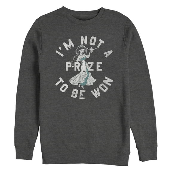 Men's Aladdin Jasmine I'm not a Prize to be Won Distressed Sweatshirt