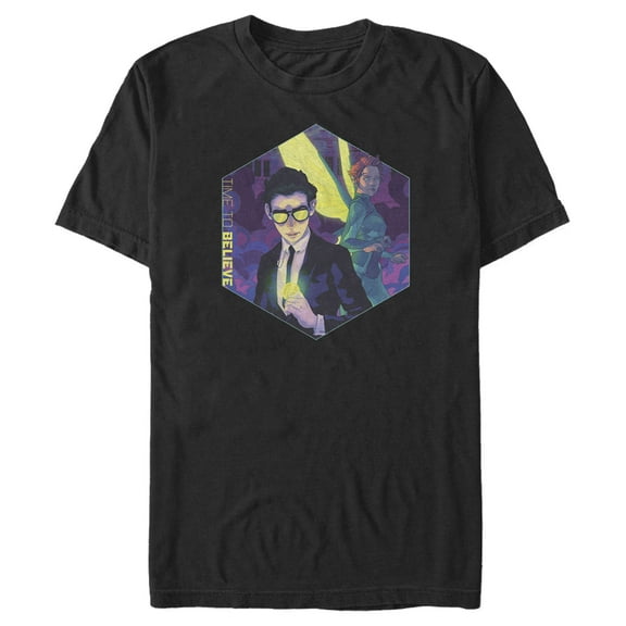 Men's Disney Artemis Fowl Hexagon Frame  Graphic Tee Black 2X Large
