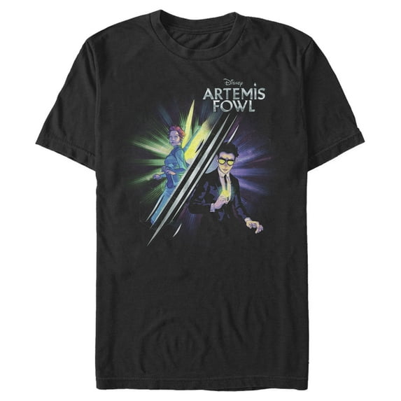 Men's Disney Artemis Fowl Holly Divide Graphic Tee Black Medium