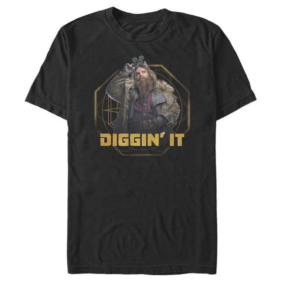 Men's Disney Artemis Fowl Mulch Diggums Diggin It Graphic Tee Black Medium