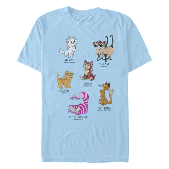 Men's Disney Cute Classic Cats Graphic T-Shirt