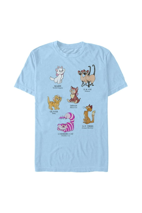 Men's Disney Cute Classic Cats Graphic T-Shirt