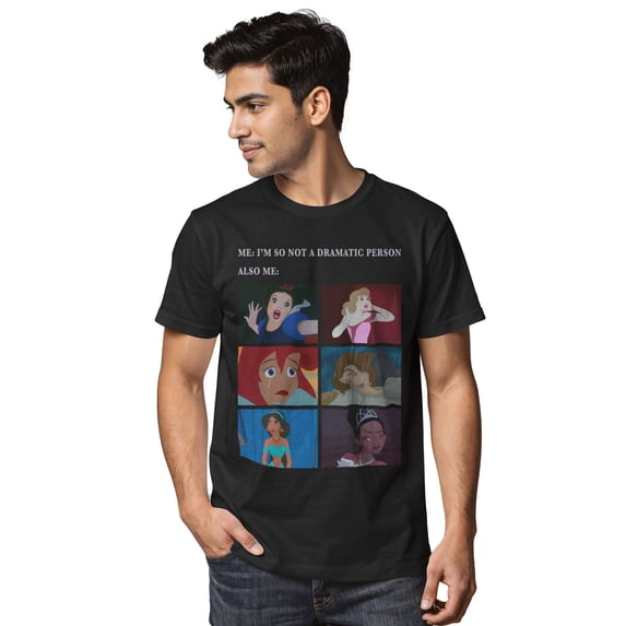 Men's Disney Dramatic Person Squares Graphic T-Shirt