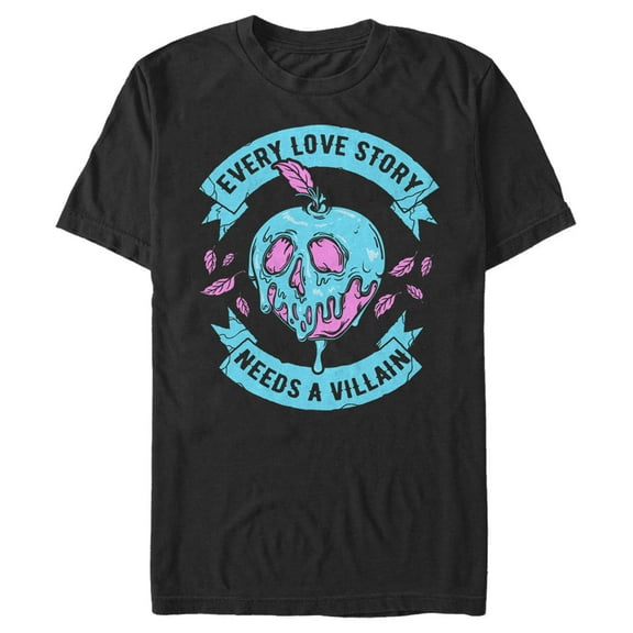 Men's Disney Every Love Story Needs a Villain  Graphic Tee Black 3X Large