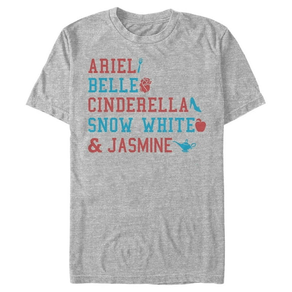 Men's Disney Fourth of July Princess Names  Graphic T-Shirt