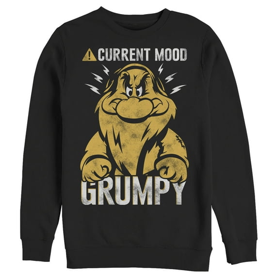 Men's Disney Grumpy Sweatshirt Color: Black Size: 3XL
